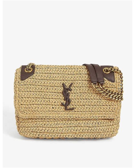 ysl niki raffia bag|saint laurent raffia clutch bag.